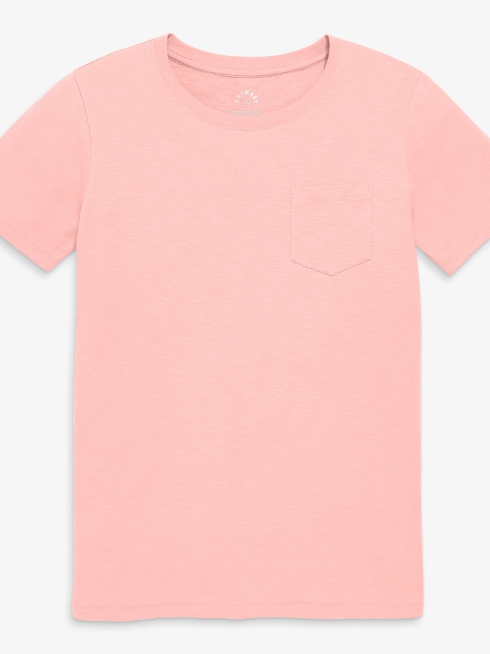 Primary Adult slub pocket tee (unisex fit) Size xs_adultflamingo / xs_adult / In